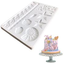Molde em Silicone Forma Fundo do Mar Safari Selva Animais Marinheiro Barco Ancora Confeiteiro Pasta Americana Chocolate