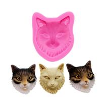 Molde Flexível De Silicone Em Formato De Cabeça De Gato Para Escova De Cabelo, Chocolate, Sabonete, Molde Flexível De Silicone Em Formato De Cabeça De Gato Para Escova De Cabelo, Chocolate, Sabonete,