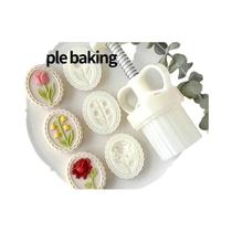 Molde Floral 3D Para Bolo Lunar, Carimbo De Biscoito Rosa, Lírio, Tulipa, Para Bolo De Feijão Mungo Molde Floral 3D Para Bolo Lunar, Carimbo De Biscoito Rosa, Lírio, Tulipa, Para Bolo De Feijão Mungo