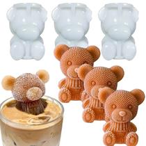 Molde Forma em Silicone Urso 3d Gelo Sorvete Chocolate Iogurte Sobremesa Drinks e Bebidas