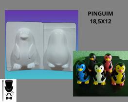 Molde Forma para Artesanato de Gesso Cofre Pinguim 18,5x12