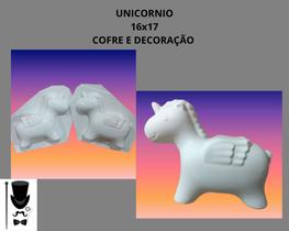 Molde / Forma para Artesanato de Gesso Modelo: Unicornio 16x17 - Cofre e Decoração - Barão 3d Formas