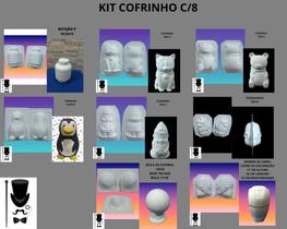 Molde/Forma para Artesanato de Gesso ou Cimento Modelo: Kit Cofrinhos c/ 8 Modelos