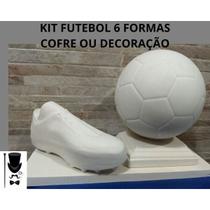 Molde/Forma para Artesanato de Gesso ou Cimento Modelo: Kit Futebol + Chuteira 6 Formas - Cofre ou Decoração - Barão 3d Formas