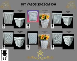 Molde/Forma para Artesanato de Gesso ou Cimento Modelo: Kit Vasos 23-25cm c/6 Modelos
