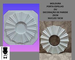 Molde/Forma para Artesanato de gesso ou cimento Modelo: Moldura Porta Espelho ou Decoração 25cm nucleo 10cm - Barão 3d Formas