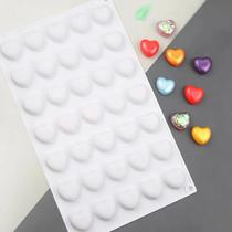 Molde Forma Silicone 35 Coração Biscoito Chocolate Biscuit