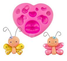 Molde Forma Silicone Biscuit Borboletas Borboletinhas Molde Forma Silicone Biscuit Borboletas Borboletinhas