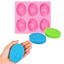 Molde Forma Silicone Sabonete 6 Cavidades Saboaria Sabão