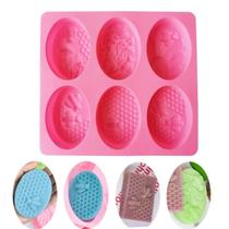 Molde Forma Silicone Sabonete 6 Cavidades Saboaria Sabão