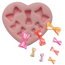 Molde Forma Silicone Sabonete Biscuit Mini Laços Fofos 8 Cav