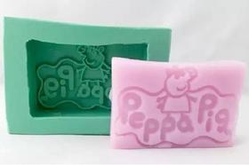 Molde Forma Silicone Sabonete Peppa Pig Retangular