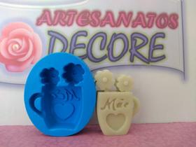 Molde Forma Silicone Sabonete Vaso Flor Mãe