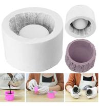 Molde Forma Silicone Vaso Rustico Gesso Cimento Vela Molde Forma Silicone Vaso Rustico Gesso Cimento Vela