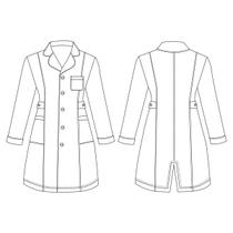 Molde Jaleco Feminino Gola Redonda com Bolsos e Botões 46 ao 54 by wania machado Molde Jaleco Feminino Gola Redonda com Bolsos e Botões 46 ao 54 by wania machado