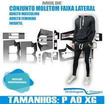 Molde kit moletom faixa lat, modelagem&diversos, correios