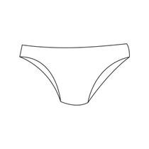 Molde lingerie calcinha tanga tamanho P ao GG by Marlene Mukai