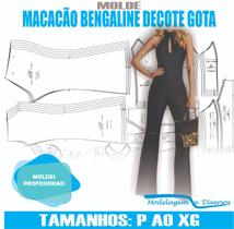 Molde macacão bengaline, modelagem&diversos, p-xg, correios