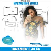Molde Macaquinho Suplex com Manga de amarrar, Modelagem&Diversos, Tamanhos P Ao Xg