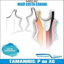 Molde Maiô Costa Cavada, Modelagem&Diversos, Tamanhos P Ao Xg Molde Maiô Costa Cavada, Modelagem&Diversos, Tamanhos P Ao Xg
