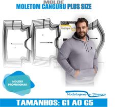 Molde Moletom, Modelagem&Diversos, G1 ao G5, CORREIOS