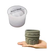 Molde Oval De Silicone Para Vaso De Flores, Copo De Concreto Em Forma De Casca De Ovo, Recipiente