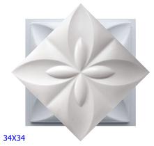 Molde p/ placas de gesso e cimento 3d Flor do Oriente 34x34
