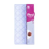 Molde para bombons de poliestireno Rosa flor 21 cavidades Molde para bombons de poliestireno Rosa flor 21 cavidades