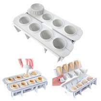 Molde Para Coxinha Caseira Forma 8 Salgados Grandes Fábrica de Coxinha Com Recheador Lanche Prático Molde Para Coxinha Caseira Forma 8 Salgados Grandes Fábrica de Coxinha Com Recheador Lanche Prático