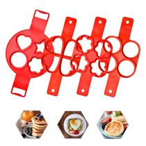Molde para fazer panquecas Akamino de silicone reutilizável de 4 cavidades Molde para fazer panquecas Akamino de silicone reutilizável de 4 cavidades