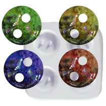 Molde para fusão de vidro Rainbow Art Glass 4" quadrado profundo de 1,5" redondo Molde para fusão de vidro Rainbow Art Glass 4" quadrado profundo de 1,5" redondo