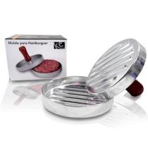 Molde Para Hambúrguer 11 cm Em Metal Com Cabo Madeira Kehome Molde Para Hambúrguer 11 cm Em Metal Com Cabo Madeira Kehome