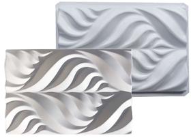 Molde para placas de gesso e cimento 3d Mosaico Folha 42x29