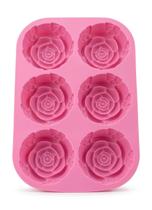 Molde para Sabonete Artesanal formato de Rosas com 6 cavidades Molde para Sabonete Artesanal formato de Rosas com 6 cavidades