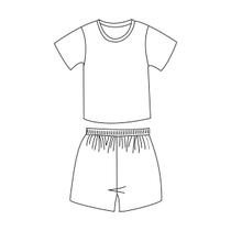 Molde pijama curto infantil tamanho 2 ao 14 by Marlene Mukai