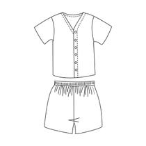 Molde pijama curto masculino tamanho P ao GG by Marlene Mukai