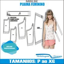Molde Pijama Feminino, Modelagem&Diversos, Tamanhos P Ao Xg