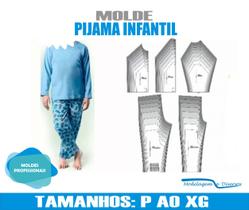 Molde Pijama Infantil, Modelagem&Diversos, Tamanhos 2 a 16 anos Molde Pijama Infantil, Modelagem&Diversos, Tamanhos 2 a 16 anos
