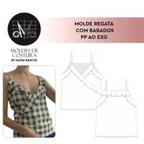 Molde regata com babados tamanho PP ao EXG by Maísa Rasche