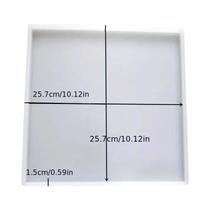 Molde Retangular Grande De Resina Epóxi Para Fabricação De Bandejas DIY