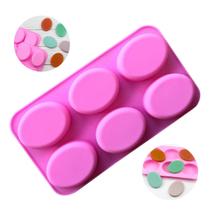 Molde Sabonete 6 Cavidades Oval Liso Silicone Sabão Saboaria