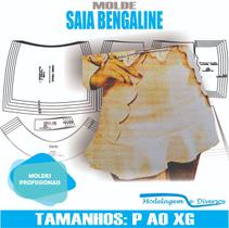 Molde saia bengaline, modelagem&diversos, p ao xg, correios
