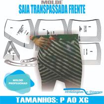 Molde saia transpassada, modelagem&diversos, p-xg, correios