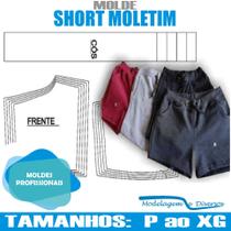 Molde Short Moletim, Modelagem&Diversos, Tamanhos P Ao Xg