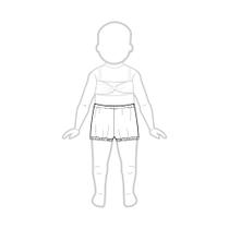 Molde shorts com elástico unissex infantil tamanho de 3 meses até 8 anos by Clara Calui Molde shorts com elástico unissex infantil tamanho de 3 meses até 8 anos by Clara Calui