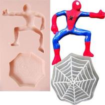 Molde Silicone 1012 Homem Aranha na Teia (fl)