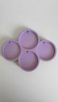 Molde Silicone 4 Círculos 7cm Resina Pingente