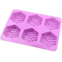 Molde Silicone 6 Cav Para Sabonete formato Abelha