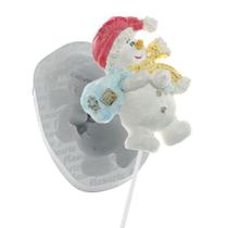 Molde Silicone 639 - Pirulito Boneco De Neve Médio - Natal