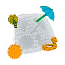 Molde Silicone 919 Conj Praia Verão 2 - Boia/guarda-sol/coco